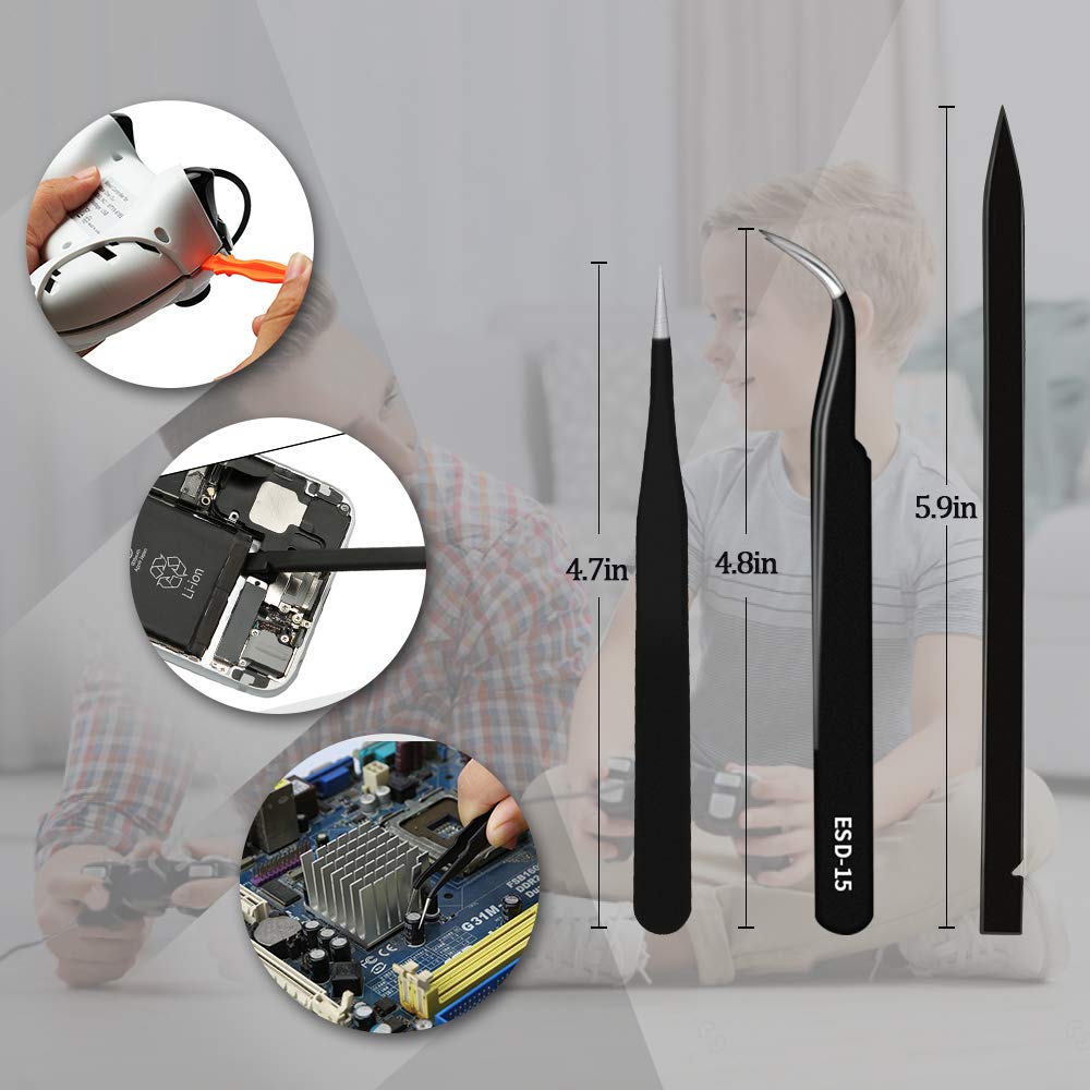 Repair Tool Kit, E-Durable Pentalobe Phillips Flat Screwdriver Set, Screw Bit Driver (12 Pcs Set)