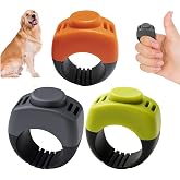 The Set of Easy Clicking Finger Ring Dog Training Clicker Included Large and Small 2 Sizes,Suitable for Dogs Cats Horses traing Allowing Effective Versatile Training (3pcs Grey+Green+Orange)