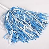 Light Blue and White Pom Poms
