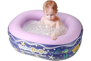 SHXKUAN Inflatable Bath Tubes for Babies Portable Bathtub Seat Toddlers 3-48 Months Baby Shower Chair Infant Pool Travel Baby Bath (Large)