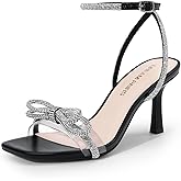 DREAM PAIRS Women's Rhinestone Ankle Strap Dress Sandals