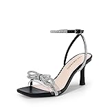 DREAM PAIRS Women's Double Bowknots Heels Open