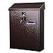 Yescom Wall Mount Steel Mail Box Lockable Letterbox w/Retrieval Door & 2 Keys Home Office Post Security Outdoor