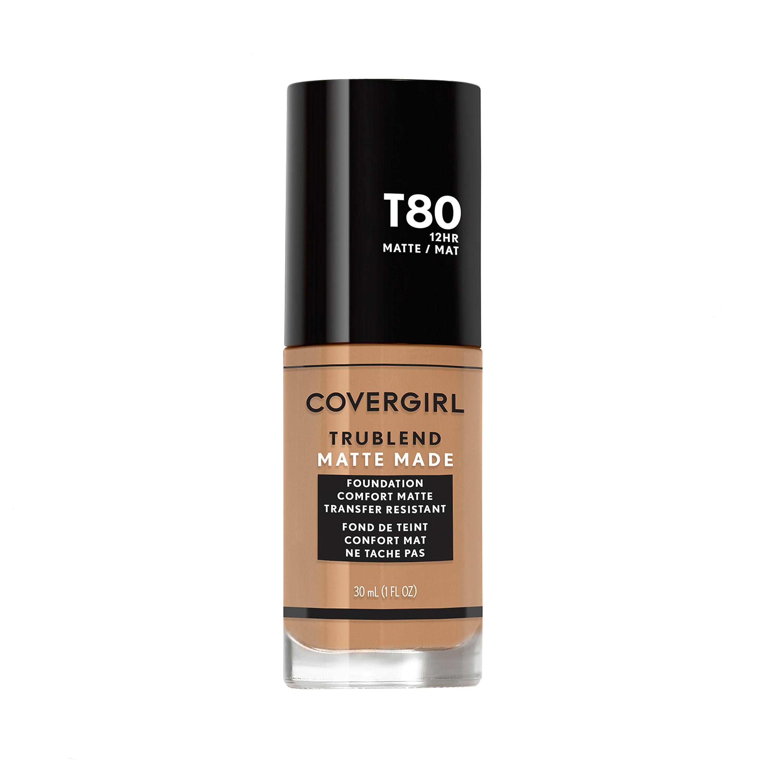 CoverGirl TruBlend Matte Made Liquid Foundation - T80 Toasted Caramel For Women 1 oz Foundation — image 1