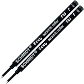 Schmidt German Roller Pen Black Refill Safety Ceramic Roller 888 F (2 Pieces)