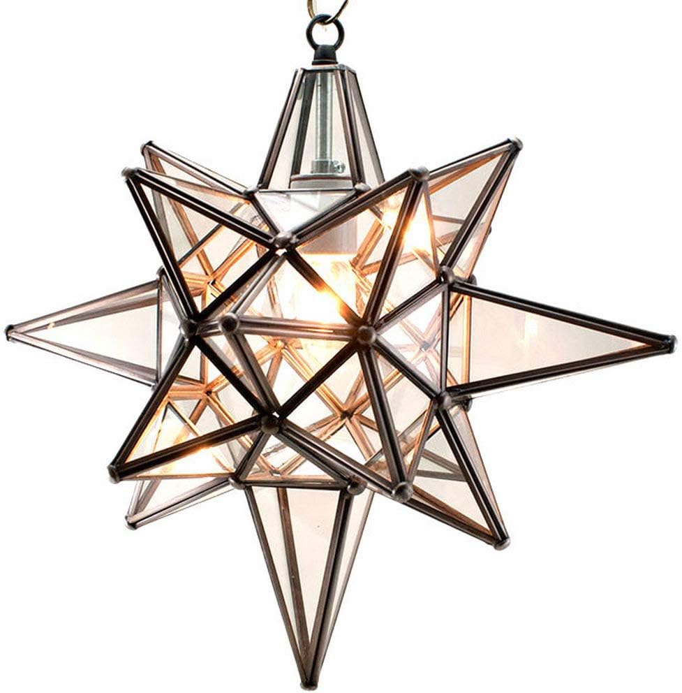 Duda Home Decor Star Of Bethlehem Moravian Star Pendant Clear