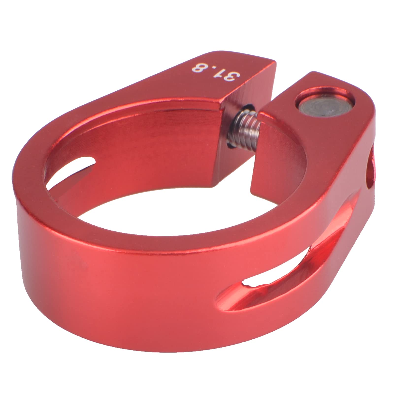 TRIWONDER Bike Seat Post Clamp 31.8mm, 34.9mm Quick Release Seatpost Tube Clamp for MTB Road Casual Bike (Red - 31.8mm)