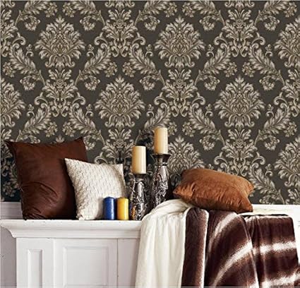 Eurotex Vinyl Coated Wallpaper (50.01 cm x 8 cm x 8 cm, Coffee Brown)