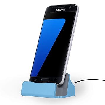 NessKa® Dockingstation [ inkl. 2 Meter Kabel ] Desktop Tisch Ladestation Ladegerät Dock Ständer für Smartphones mit [Micro-US