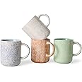 17 OZ Coffee Mugs Set of 4, Ceramic Modern Coffee Mugs Set with handle for Tea/Latte/Milk/Cocoa. (colorful-plus, 4 Count（Pack of 1）)