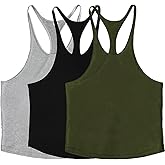 ZUEVI Men's Stringer Tank Tops Muscule Cut Bodybuilding Gym Vest Y-Back Workout Sleeveless T-Shirt
