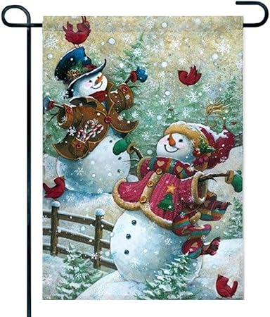 Amazon Com Amuseds Good Morning Snowmen Garden Flag Holiday