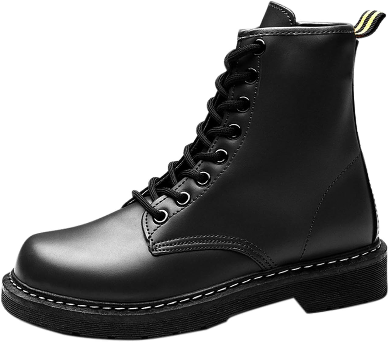 Frestepvie Women's Lace-up Combat Boots Ladies Retro Ankle Boots Winter Outdoor Martins Boots