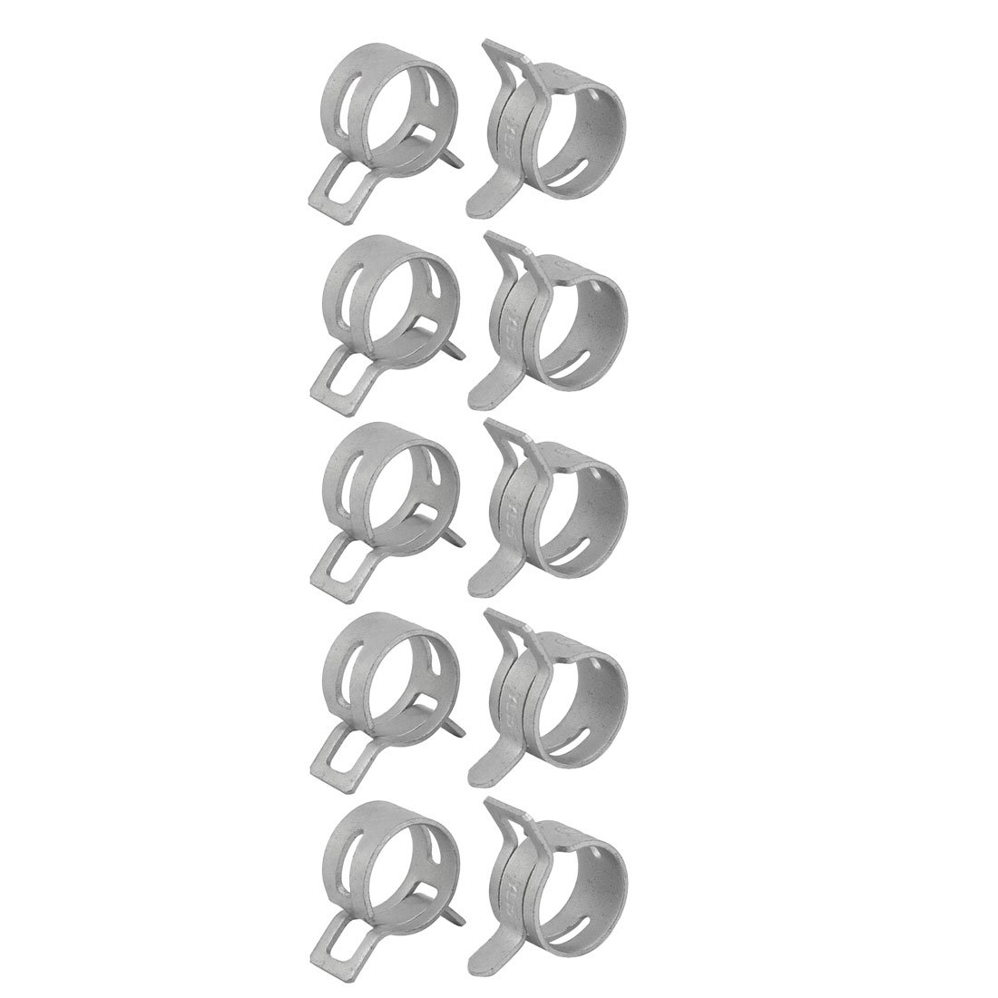 Sourcingmap 10 Pcs 15mm Spring Band Type Action Fuel Hose Pipe Low Pressure Air Clamp White