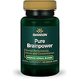 Swanson Pure Brainpower Brain Health Cognitive Memory Focus Support Brain-Derived Neurotrophic Factor (BDNF) Herbal Supplemen
