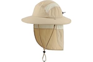 Home Prefer UPF 50+ Boys Sun Hat with Neck Flap Summer Beach Hat Kids Safari Hat Bucket Hat for Boys Girls
