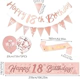 DEARLIVES 14 Pcs 18th Birthday Decor Rose Gold Party Supplies view 2