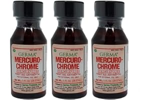 GERMA MercuroChrome Antiseptic 1oz Prevent infection in cuts, scrapes and burns QTY-3