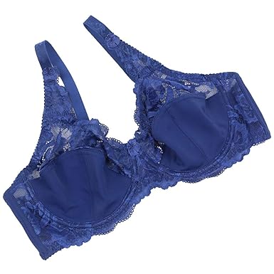 LOPILY Damen BH-Hemden Unterwäsche Dünnen Transparenten Dessous Reizwäsche Ultradünne Atmungsaktiver Bequem Blumen Spitzen BH