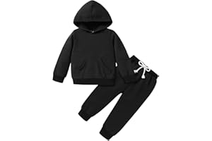 Happy Town Baby Fall Outfits for Girl Boy Long Sleeve Hoodie Top and Long Sweatpants Set Toddler Sweatsuit