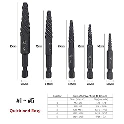 NORTOOLS 6 PCS Damaged Screw and Broken Bolt