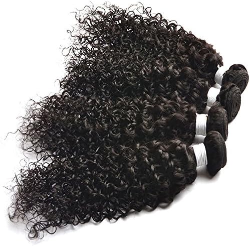 FABA 100% Raw Human Hair Bundles Kinky Curl Peruvian Virgin Hair Weaves 8A Grade 22" inch 4 Bundles Pack 100 Gram per Bundle Natural Color