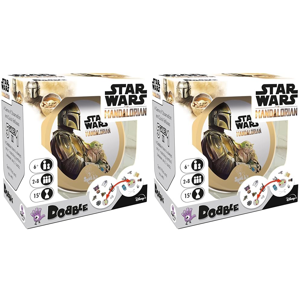 Asmodee | Dobble Star Wars Mandalorian | Card Game | Ages 6+ | 2-8 Players | 15 Minutes Playing Time (Pack of 2) — image 1