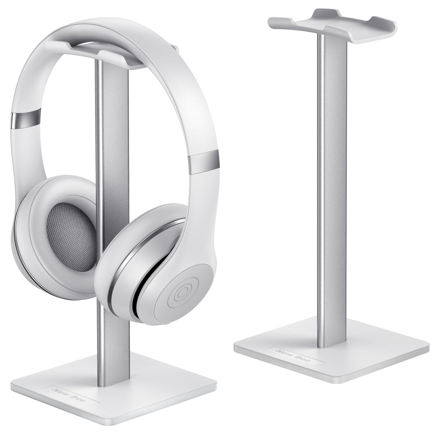 New Bee Headphone Stand Headset Stand Headphone Holder Universal Aluminum Gaming Headset Holder Earphone Display Earbuds Mount For All Headphones (White)