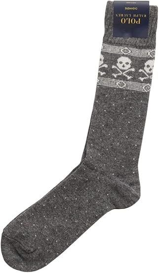 Amazon ラルフローレン Ralph Lauren ドクロ柄 カシミアブレンド ソックス スカル 靴下 グレー プレゼント メンズ Nordic Pattern Wool Blend Socks 並行輸入品 並行輸入品 スポーツソックス 通販
