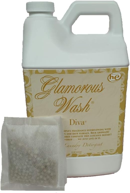 Tyler Candle Glamorous Wash Diva Half Gallon (64 OZ) Laundry Detergent/with