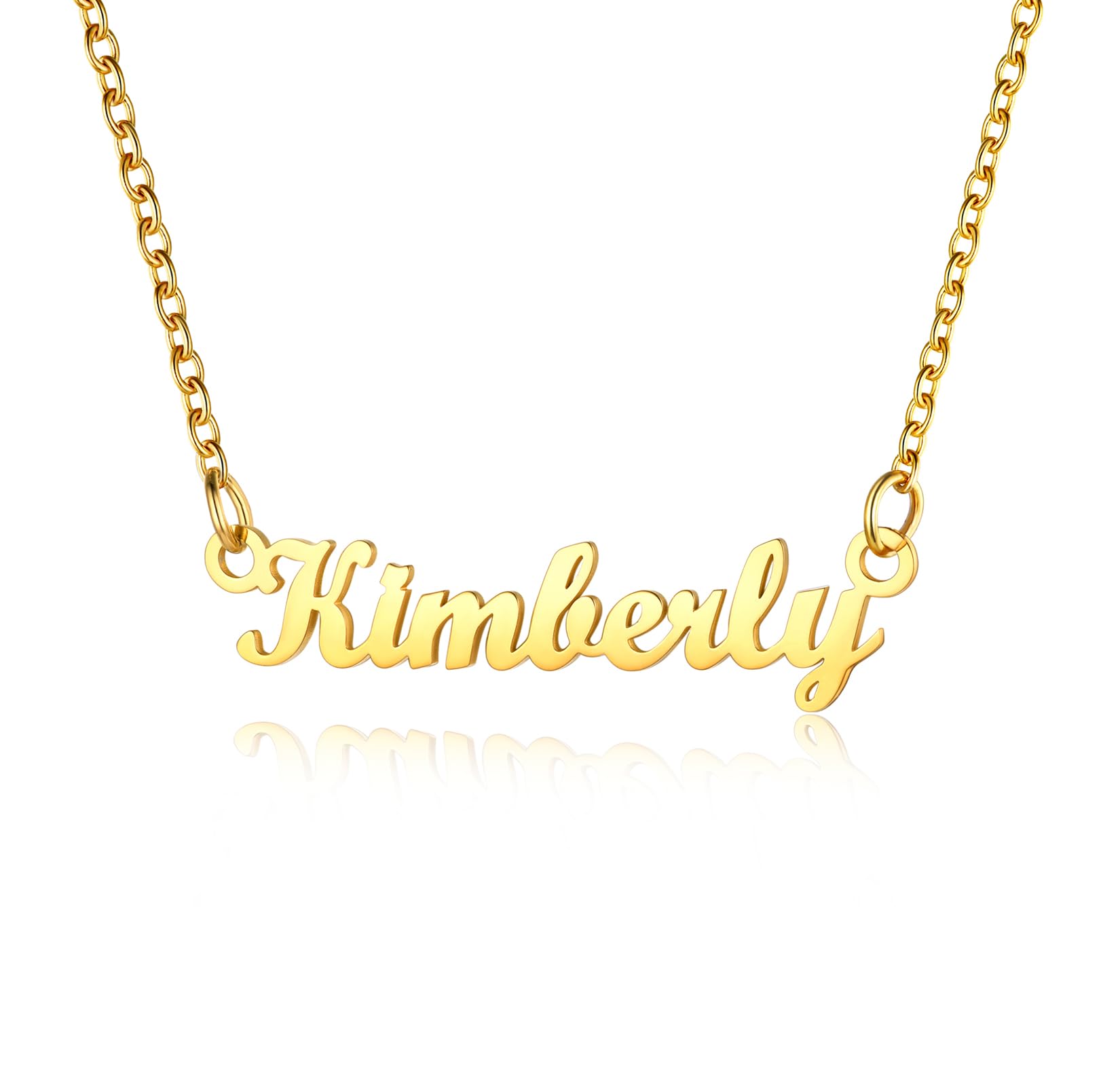 U7 Kimberly Name Gold Chain Pendant Womens Jewellery Necklace — image 1