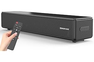 GEOYEAO 2.0 CH Dolby Digital Sound Bar - Bluetooth Home Theater Speaker with HDMI ARC, Optical, Aux for Smart TV, Gaming, PC & Projector, Compact Speaker Bar with 3D Surround Sound Home Theater Soundbar