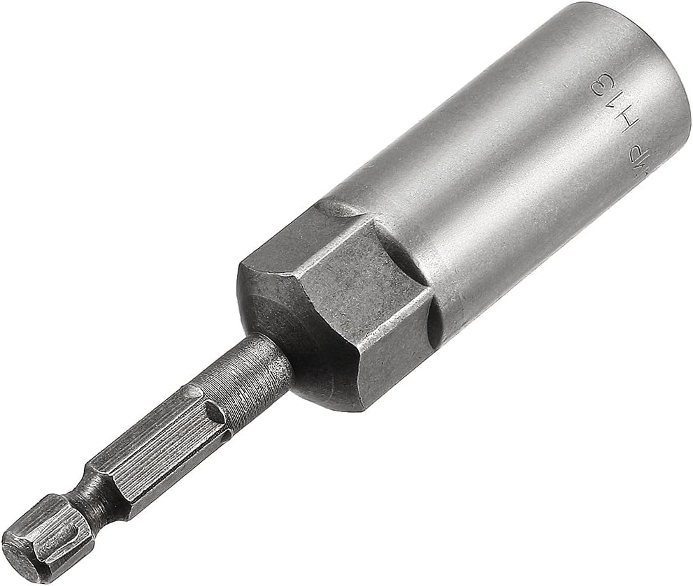 Sourcingmap 5 Pcs 1/4" Quick-Change Hex Shank 13mm Nut Setter Driver Drill Bit, 80mm Length, Metric No-Magnetic - Image 3
