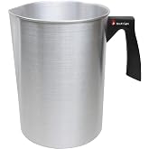 EricX Light Candle Making Pouring Pot, 4 pounds, Dripless Pouring Spout &amp; Heat-resisting Handle Designed Wax Melting Pot, Aluminum Construction Candle Making Pitcher