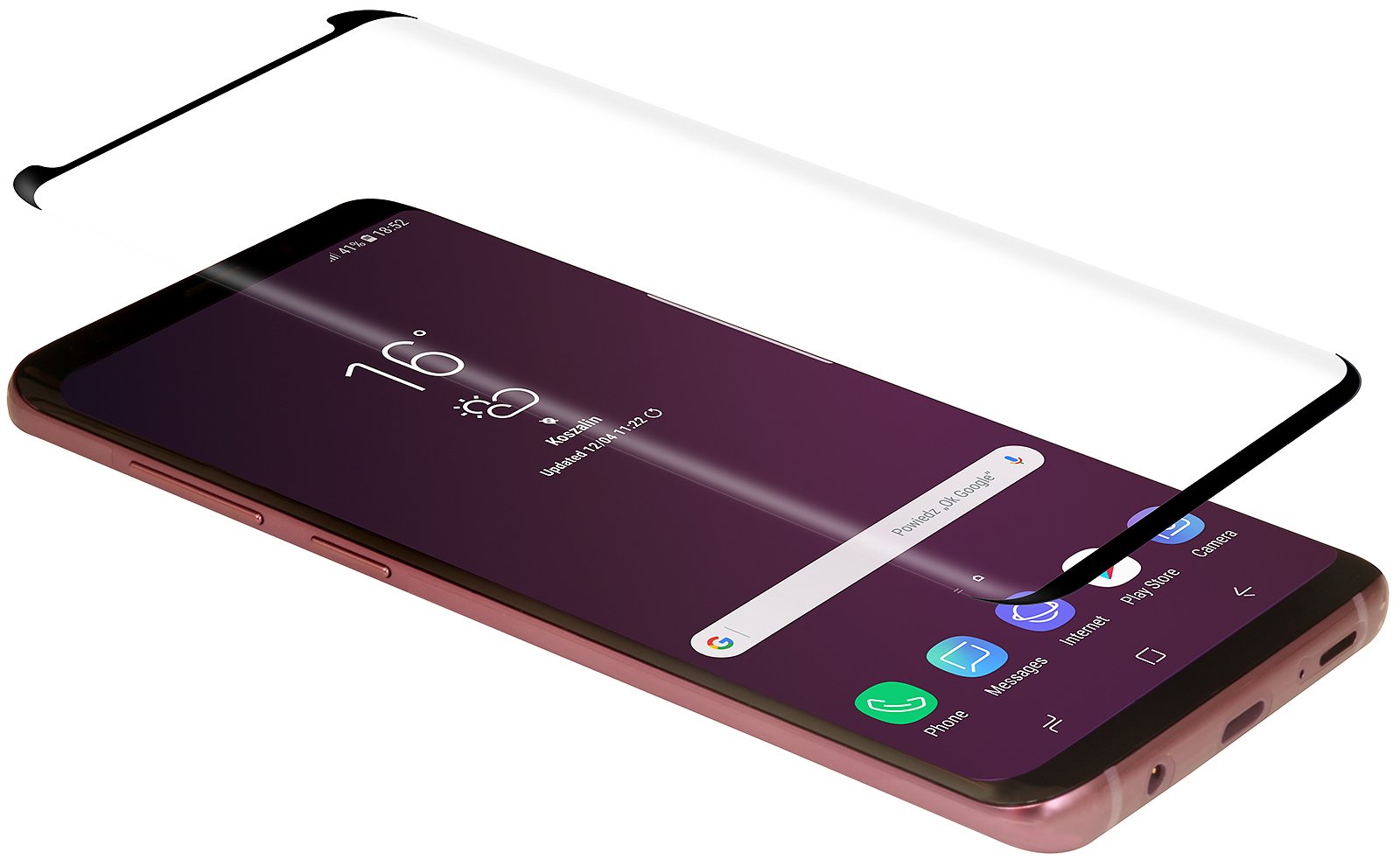 StilGut Screen Protector Compatible with Galaxy S9+ (Plus), Case Friendly with Black Frame, 2 Pack