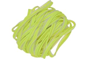 JUST IN TREND Sew on Reflective Piping - high Visibility hi vis Trim (Yellow, 50 yds)