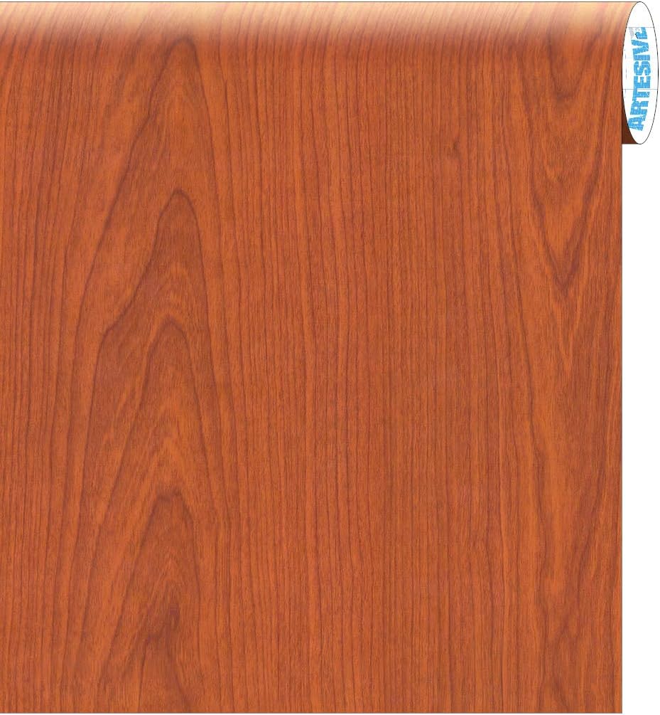 ARTESIVE WD-053 Cherry Middle Opaque 90 cm x 5mt. (35.4 in x 16.4 ft)- Woodgrain Effect Self Adhesive Vinyl Film for home interior decoration, furnitures, door and all smooth surfaces