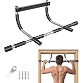 GYE Adjustable Doorway Pull-Up Bar, Heavy-Duty Steel, 440 lb Capacity | Heavy-duty steel frame, adjustable width, soft foam grips, ideal for home gyms, strength training and fitness workouts