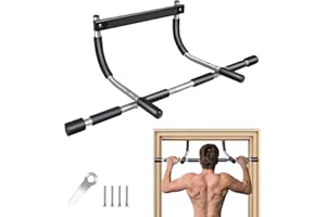 GYE Doorway Pull Up Bar for Home Gym, Adjustable Width, Heavy-Duty Steel，Max Limit 440 lbs Upper Body Fitness Workout Bar with Foam Grips，Indoor Portable Upper Body Workout Bar for Strength Training