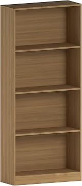 Vida Designs Cambridge 4 Tier Large Bookcase Oak Wood Shelving Unit