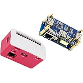 Waveshare PoE Ethernet USB HUB HAT with Box ABX Case for Raspberry Pi Zero/Zerow/2, with 1 RJ45 10/100M Ethernet Port, 3 USB Ports Compatible with USB2.0/1.1, 802.3af-Compliant