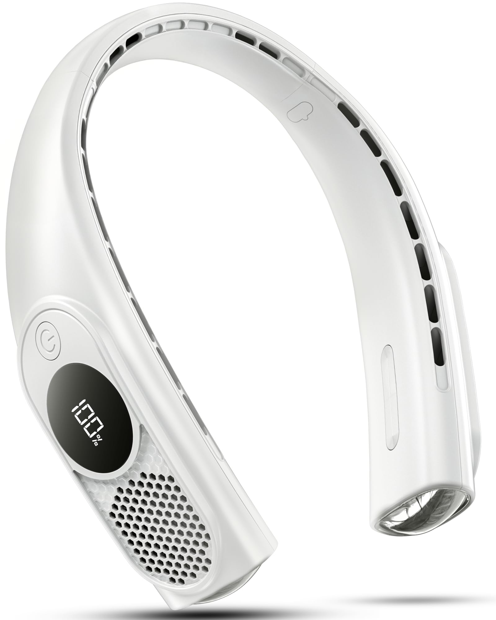 Photo 1 of ***(PARTS ONLY/ NON FUNCTIONAL)***Portable Neck Fans that Blow Cold Air, Wearable Bladeless Neck Fan, Rechargeable 360°Personal Fan Neck Cooler, 3-Speed, LED Display, 4000mAh, Type-C Port, For Travel, Outdoor, Birthday Gift for Women