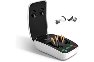 BIGPROT OTC Hearing Aids, Rechargeable Hearing Aids for Seniors with Hearing Loss,Auto Dryer,200H Charging Case,Noise Cancellation,4 Smart Modes,Fashionable and Comfortable,Black