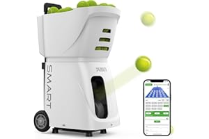 Tennis Ball Machine, PUSUN Portable PT-Smart Tennis Ball Launcher with 100+Ball Capacity, Triple Control via App/Remote/iWatc