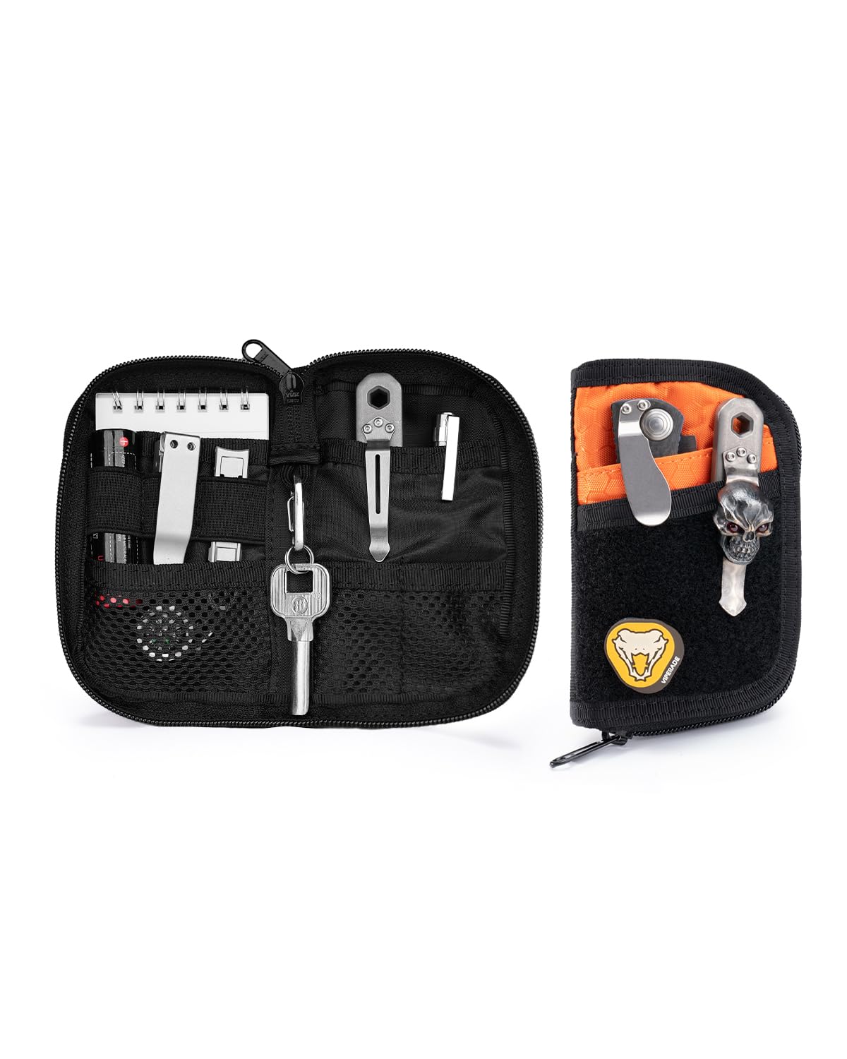 VIPERADE VE10 Small EDC Pocket Pouch, Compact Nylon EDC Organizer Pouch for Men, Small Tool Organiser with 7 Pockets, Mini Tool Organizer for Multitools