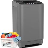 Nictemaw Portable Washing Machine, 20Lbs Capacity Full-Automatic Portable Washer Machine, 2.8Cu.ft Washer and Dryer Combo with 10 Programs & 8 Water Levels Laundry Machine for Apartment, Dorms, RV