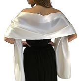 Cslbiuni Women’s Satin Shawl Wrap for Evening Dresses Wedding Bridal Bridesmaid Cover Up Pashmina Shoulder Wrap Scarf