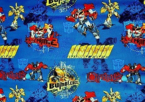 Fat Quarter Hasbro Transformers Prime Badge Bee Cotton Quilting Fabric Springs by Springs Fabrics
