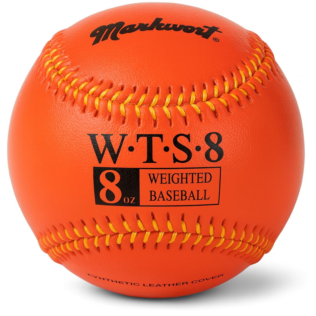 Markwort Synthetic Cover Weighted Baseball, Orange, 8 oz