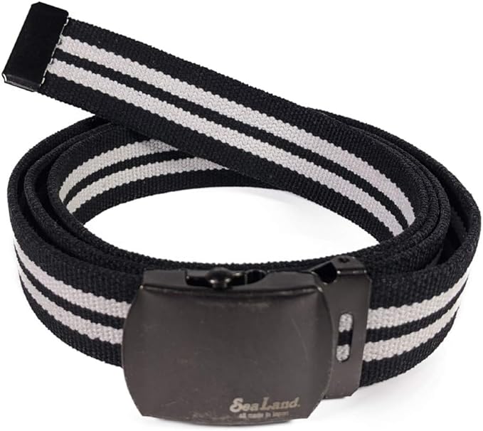 Amazon Co Jp Stonewash Sealand Gi Belt Gacha Belt Uses Cotton Belt Woven From A Warehouse Up To Size 51 2 Inches 130 Cm Width 1 3 Inches 32 Mm Made In Japan Black X White